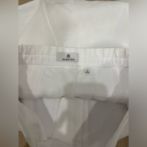 Babaton Ledger Linen Skirt Colour White Size 4 - Picture 2 of 7